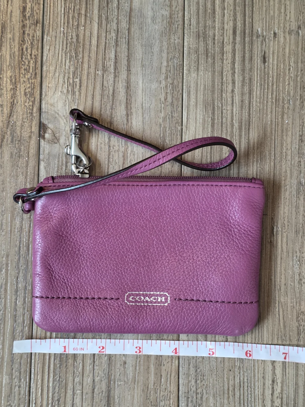 COACH Leather Wristlet Pouch